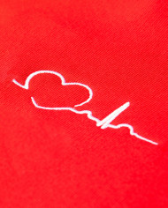 Felpa Cappuccio SKYLINE Red&White