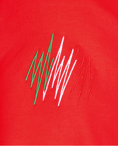 Felpa Cappuccio SKYLINE Red&White