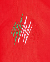 Felpa Cappuccio SKYLINE Red&White