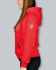 Felpa Cappuccio SKYLINE Red&White