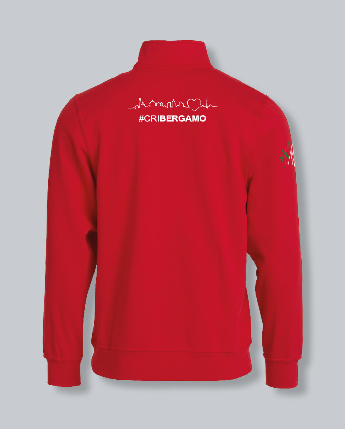 Cardigan Half Zip ICON Rosso