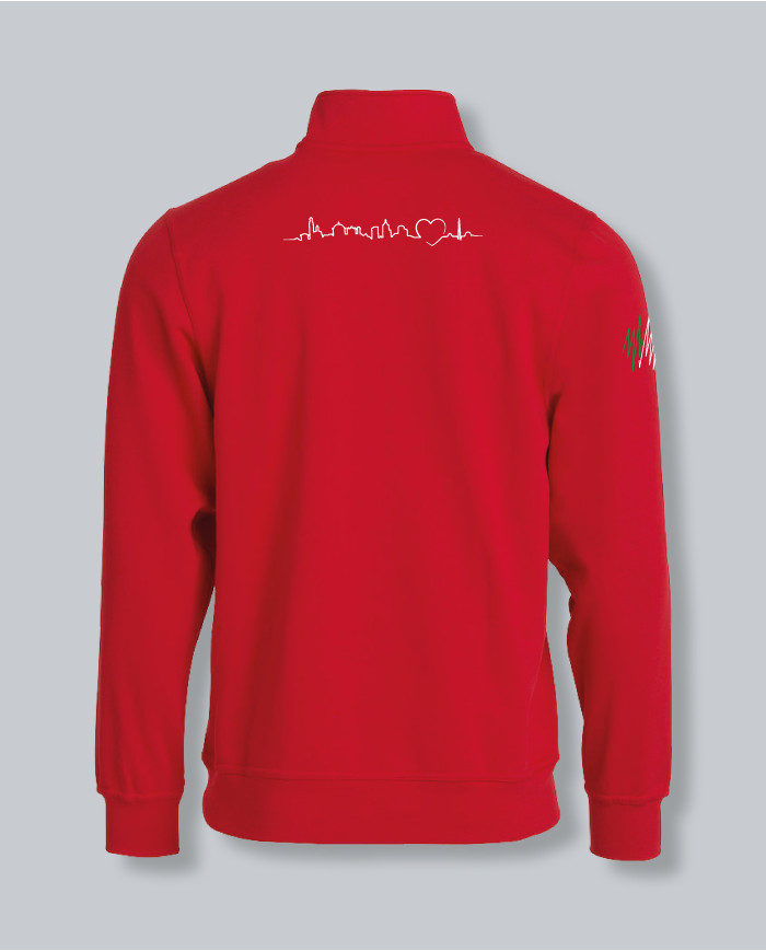 Cardigan Half Zip SKYLINE Rosso