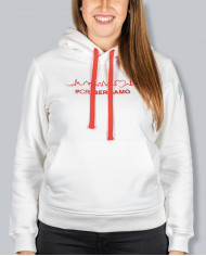 Felpa Cappuccio ICON White&Red