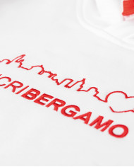 Felpa Cappuccio ICON White&Red