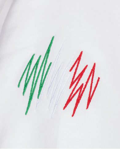 Felpa Cappuccio ICON White&Red