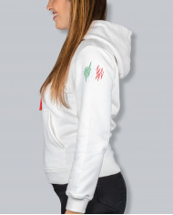 Felpa Cappuccio ICON White&Red