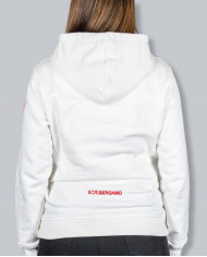 Felpa Cappuccio ICON White&Red