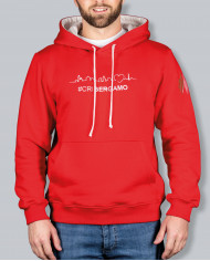 Felpa Cappuccio ICON White&Red