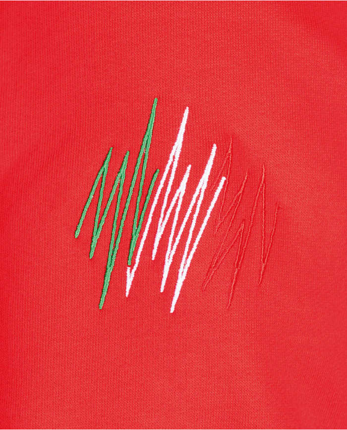 Felpa Cappuccio ICON Red&White